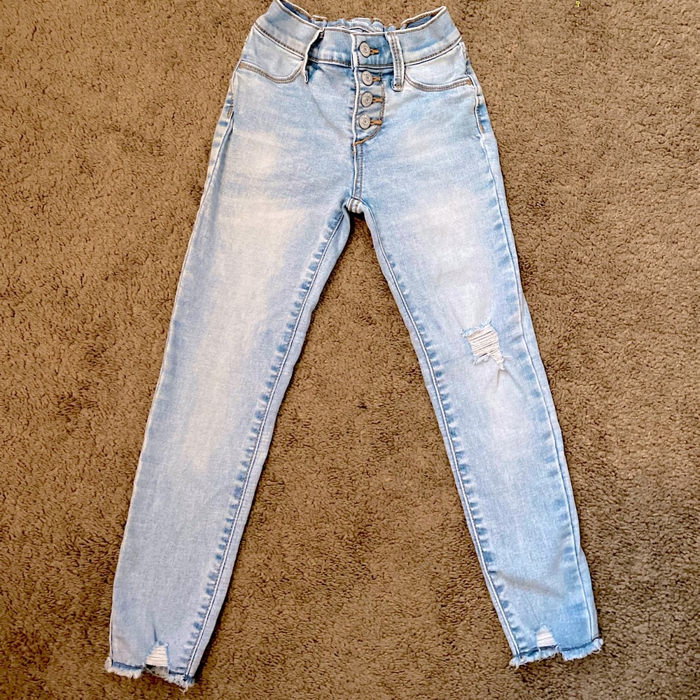 Girls SZ 6 OLD-NAVY “ROCKSTAR” jean jeggings